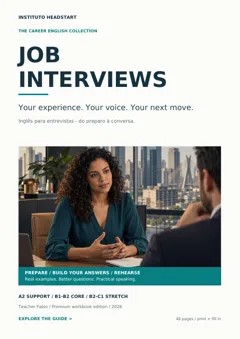 Capa do guia Job Interviews, do Instituto Headstart