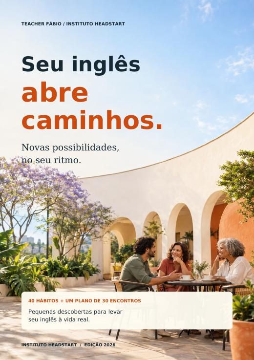 Capa do livro Seu inglês abre caminhos — Teacher Fábio / Instituto Headstart